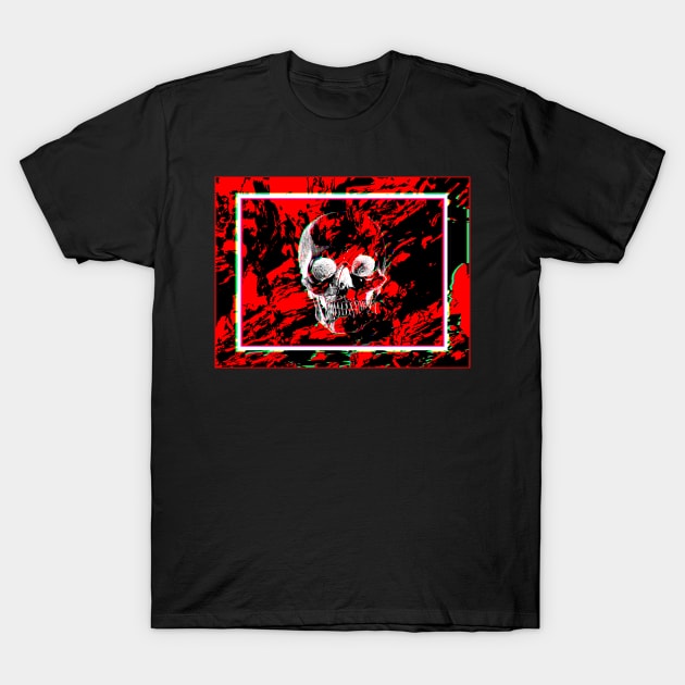 Skull Glitch T-Shirt by RAdesigns